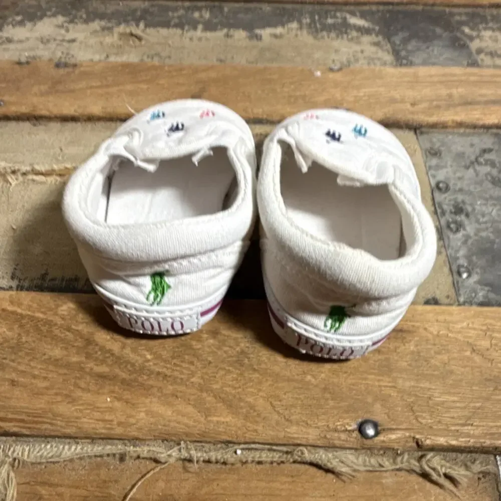 Ralph Lauren Bal Harbour RFFLT White Multicolor Textile Slip-On Baby Shoes 4